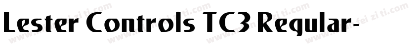 Lester Controls TC3 Regular字体转换